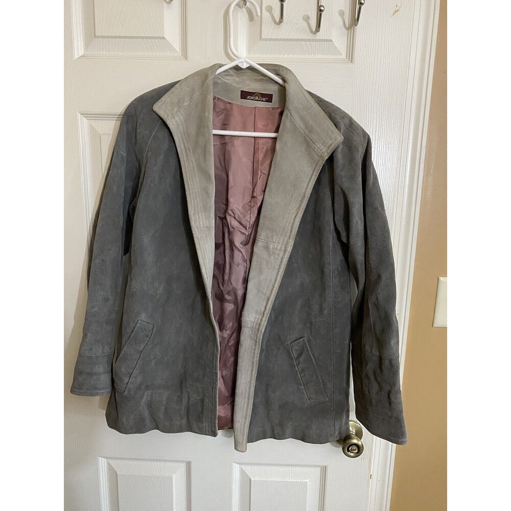 Vintage Jordache 100% Suede Cowhide Leather With Pockets Men’s Jacket Size Large - Picture 9 of 16